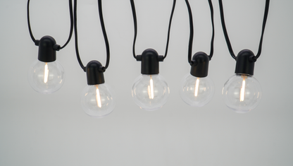 LUCIS-20L single filament warm white string lights, IP44-Solar