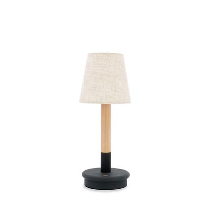 CUBE-NATURE,building block DIY lamp,fabric shade,log pole &base,Portable Table Light,USB charging-IP44