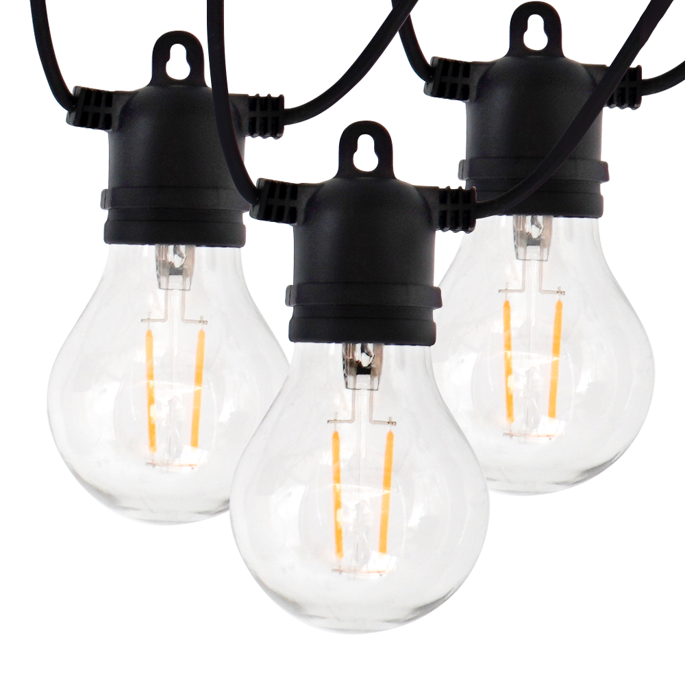 LUMEN-10L double filament warm white string lights, IP44