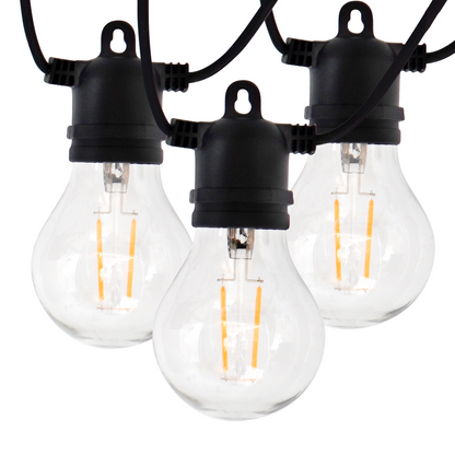 LUMEN-10L double filament warm white string lights, IP44