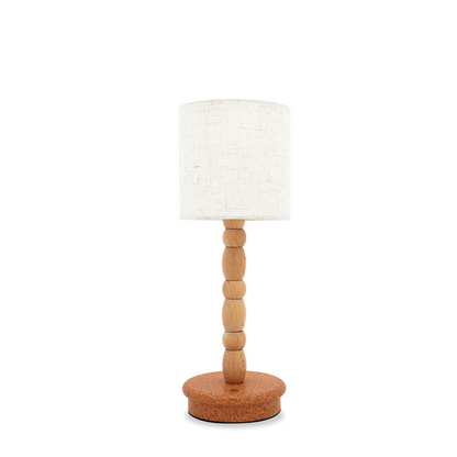 CUBE-Wood-building block DIY lamp,fabric shade,log pole &base,Portable Table Light,USB charging-IP44