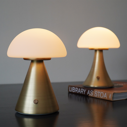 BRISA,Mushroom small Lamp, Table Bedside Nightstand Lamp for Bedroom, Cute Mini Modernized-IP44