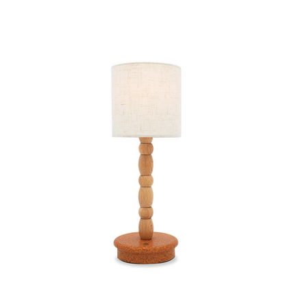 CUBE-Wood-building block DIY lamp,fabric shade,log pole &base,Portable Table Light,USB charging-IP44
