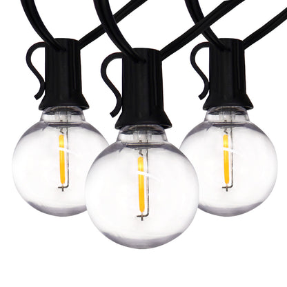 Alura-25L E12 LED bulb warm white string lights, IP44,Solar