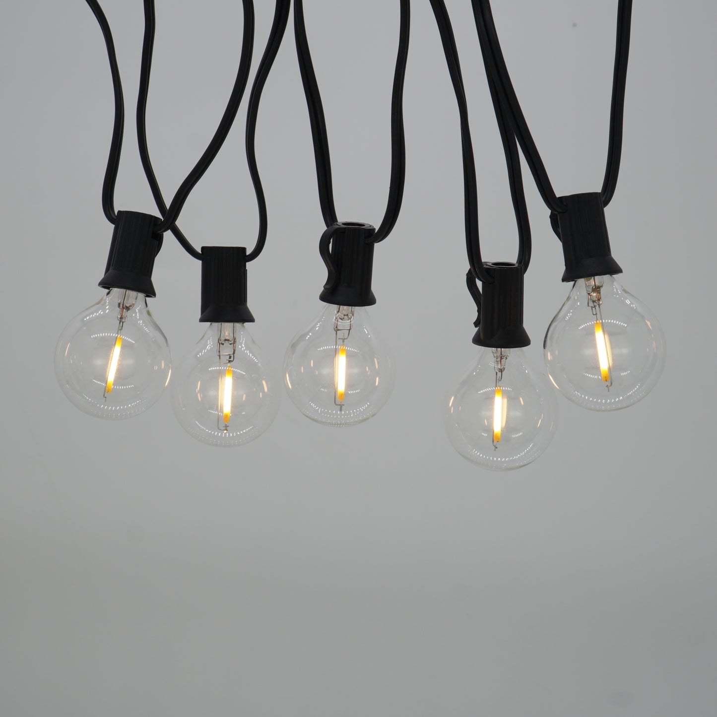 Alura-25L E12 LED bulb warm white string lights, IP44,Solar