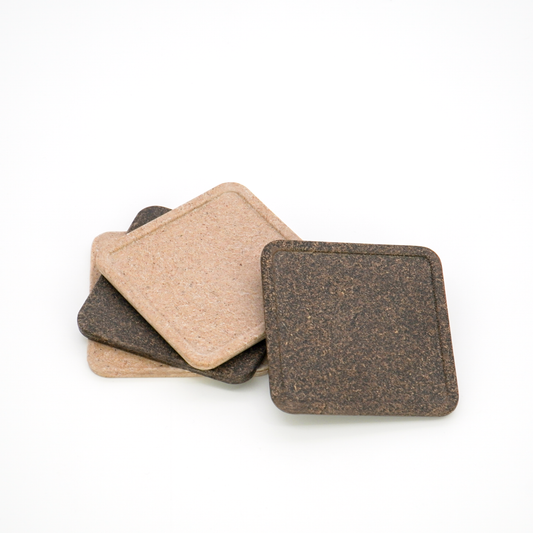 Bio-waste material made square coaster
