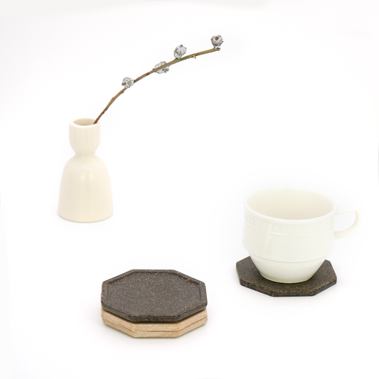 Bio-waste material made hexagon coaster