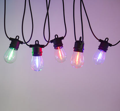 CANDEO-10L single filament warm white + RGB string lights, IP44-Adaptor