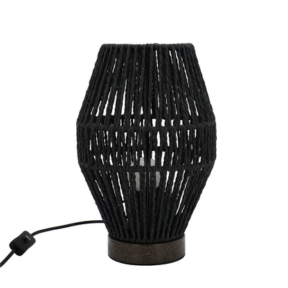 LA25130-Table Lamps for Bedroom & Living Room - Small Natural material Shades with Bio-waste material Base