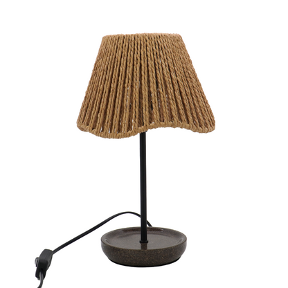 LA25131-Table Lamps for Bedroom & Living Room - Small Natural material Shades with Bio-waste material Base