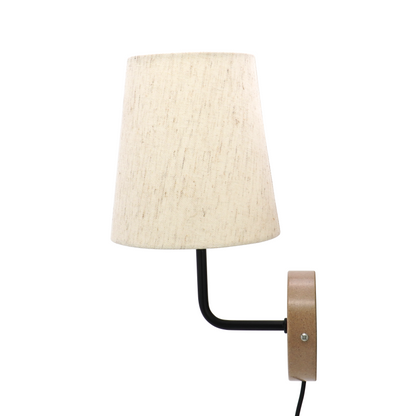 LA25132-Wall Lamp for Bedroom, nature material weaving Lampshade and Bio-waste material base