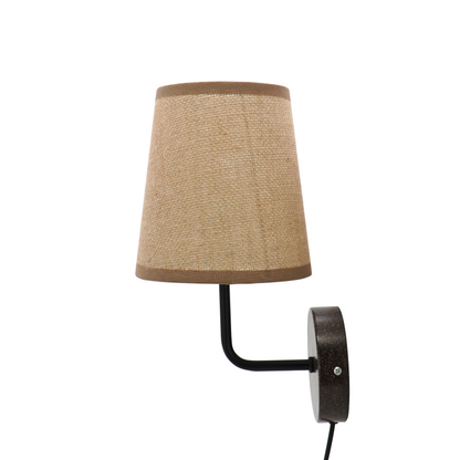 LA25132-Wall Lamp for Bedroom, nature material weaving Lampshade and Bio-waste material base