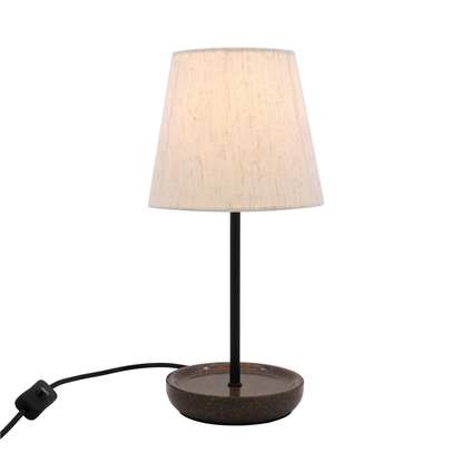 LA25133-Small table Lamp for Bedroom, nature material weaving Lampshade,Bio-waste material Base