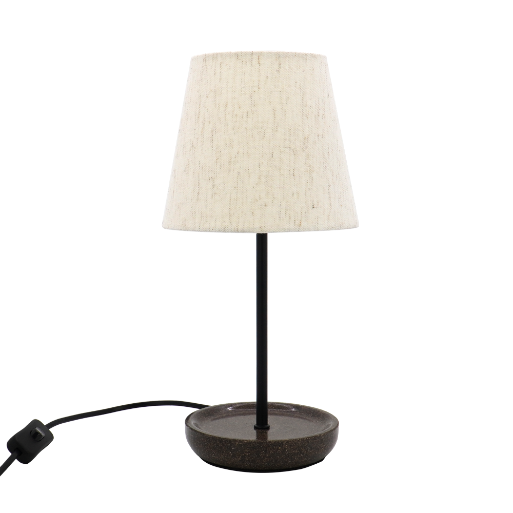 LA25133-Small table Lamp for Bedroom, nature material weaving Lampshade,Bio-waste material Base