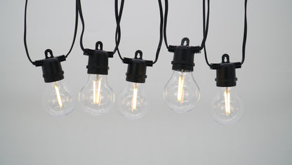 LUMEN-10L double filament warm white string lights, IP44--Hybrid