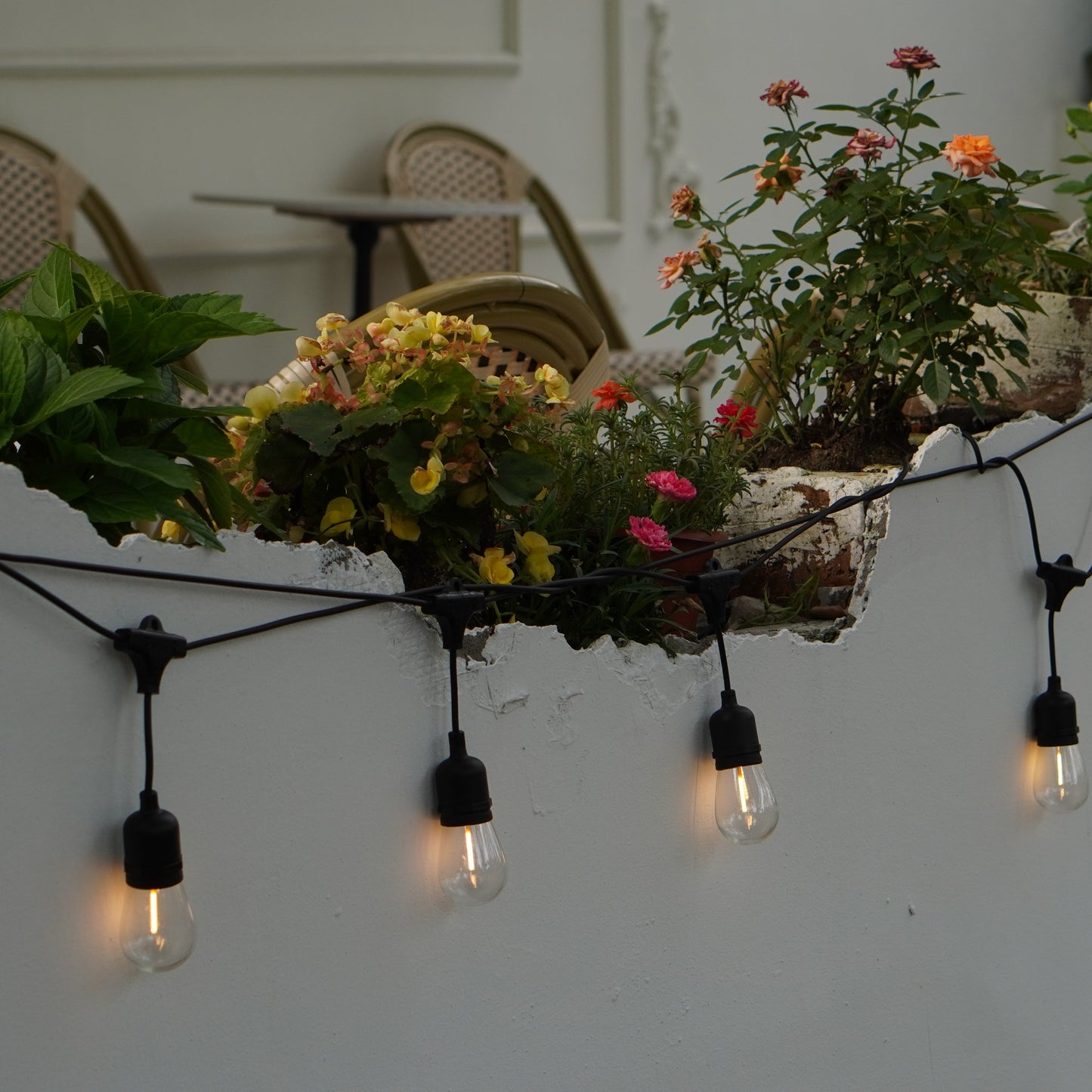 ARDOR-10L P27 LED bulb warm white string lights, IP44--Adaptor