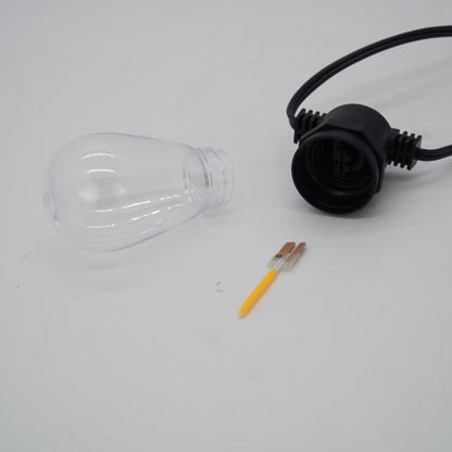 CANDEO-10L single filament warm white string lights, IP44-Solar