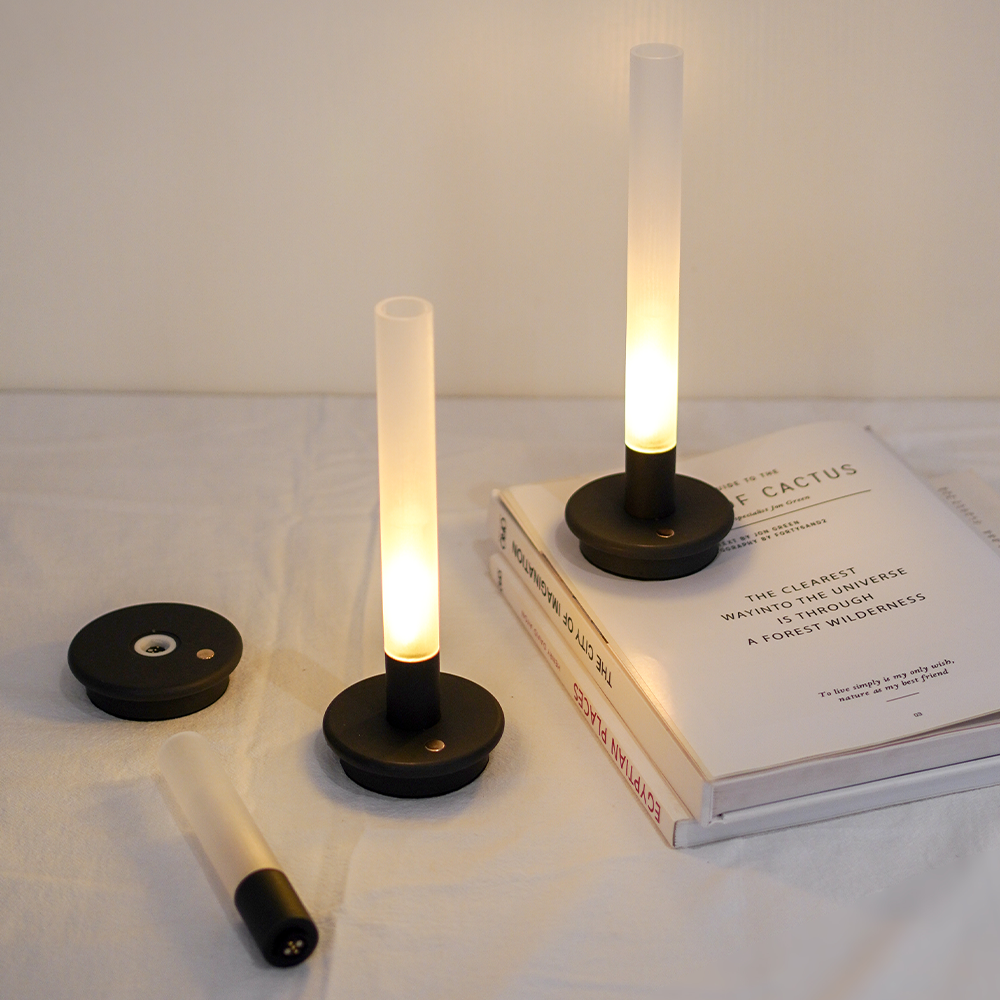 EVERGLOW,Stimulated flame tube lights,dimmer & long lasting,USB charging-IP44