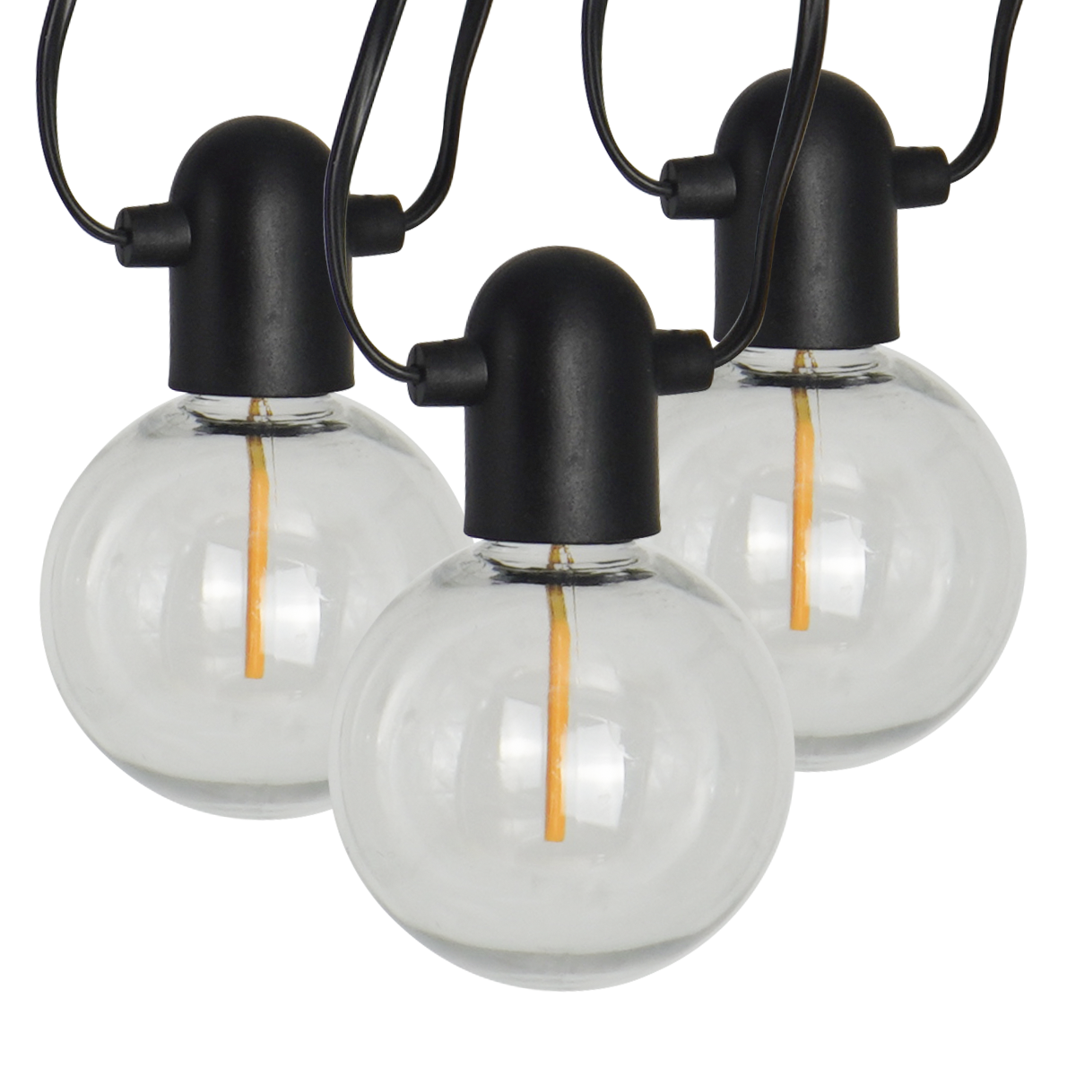 LUCIS-20L single filament warm white string lights, IP44-Solar