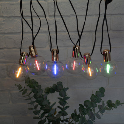 LUX-20L single filament warm white+RGB string lights, IP20-Adaptor