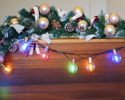 LUX-20L single filament warm white+RGB string lights, IP20-Adaptor