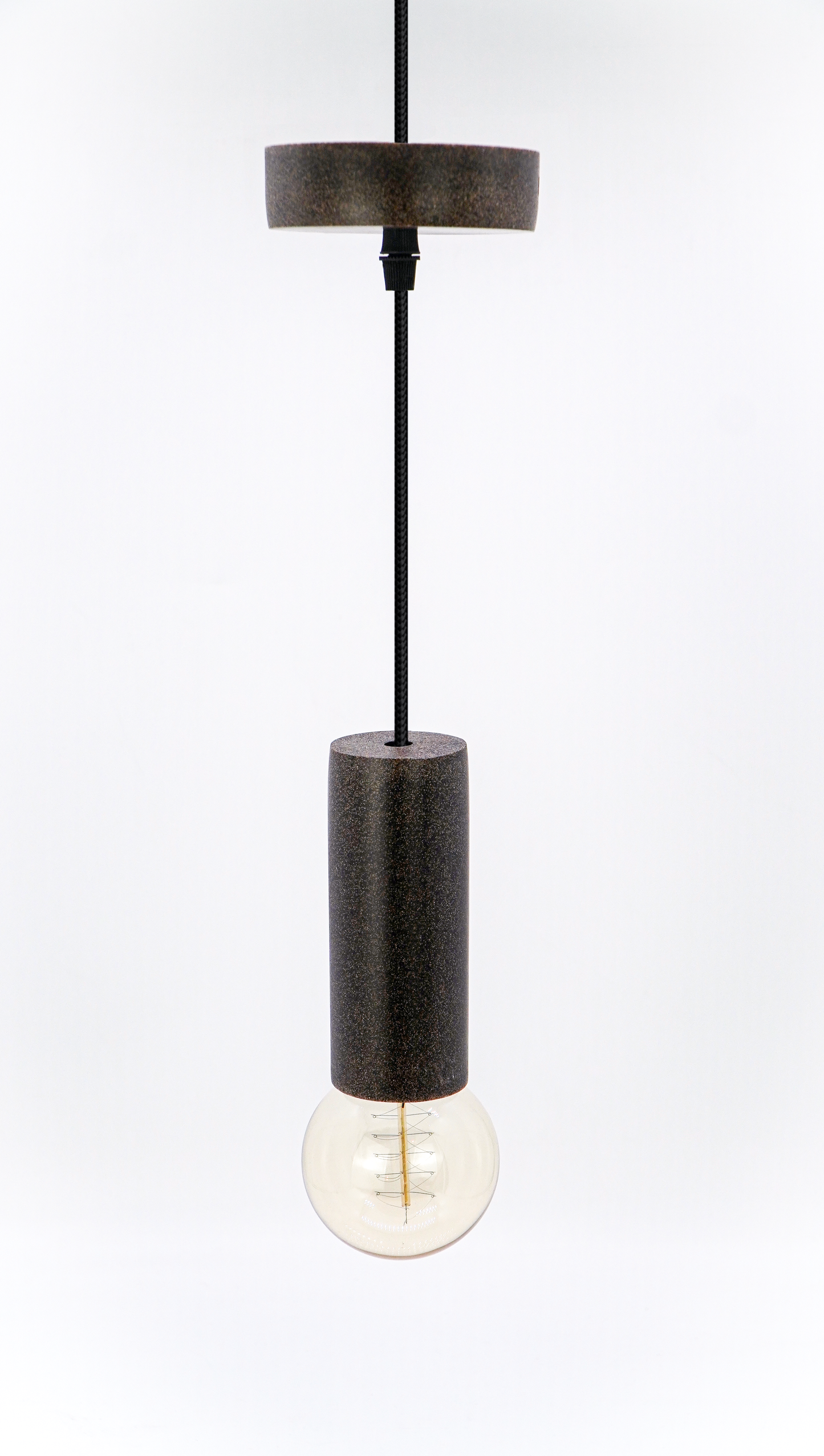 Pendant lamp cylinder,biowaste pendant light, environment friendly,adjustable cord & unique design-IP20