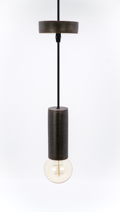 Pendant lamp cylinder,biowaste pendant light, environment friendly,adjustable cord & unique design-IP20
