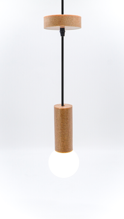 Pendant lamp cylinder,biowaste pendant light, environment friendly,adjustable cord & unique design-IP20