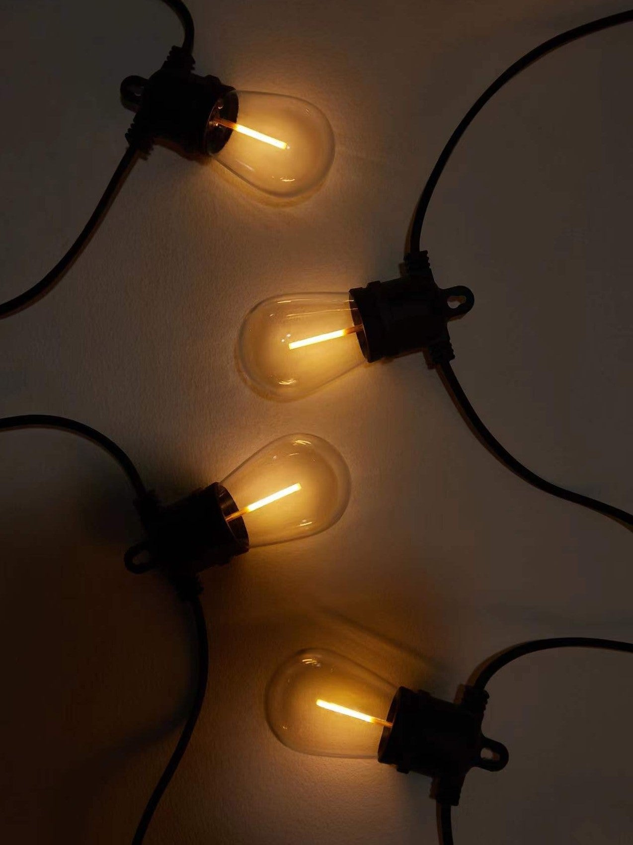 CANDEO-10L single filament warm white string lights, IP44